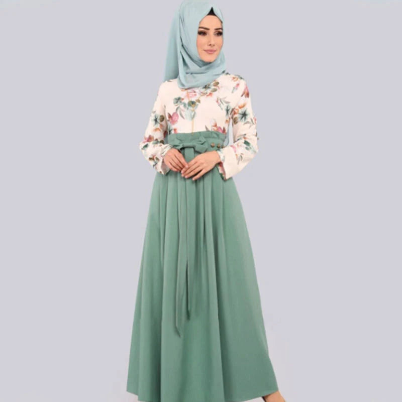 Robe longue plissée à volants, imprimé Floral : style mode & élégance