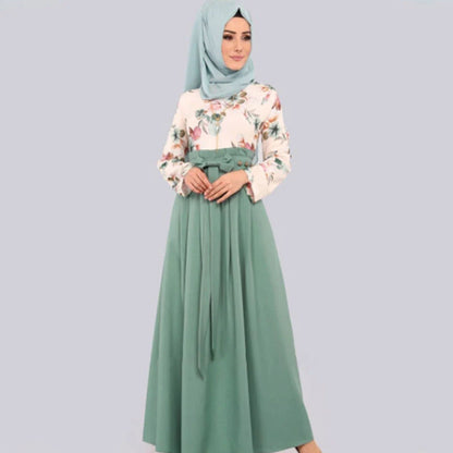 Robe longue plissée à volants, imprimé Floral : style mode & élégance