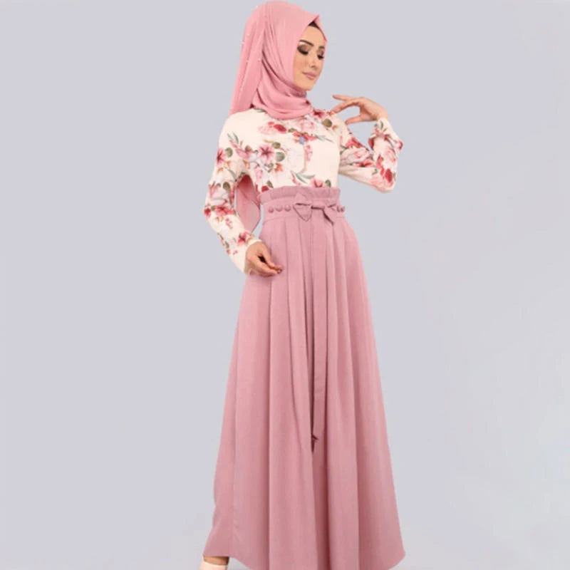 Robe longue plissée à volants, imprimé Floral : style mode & élégance