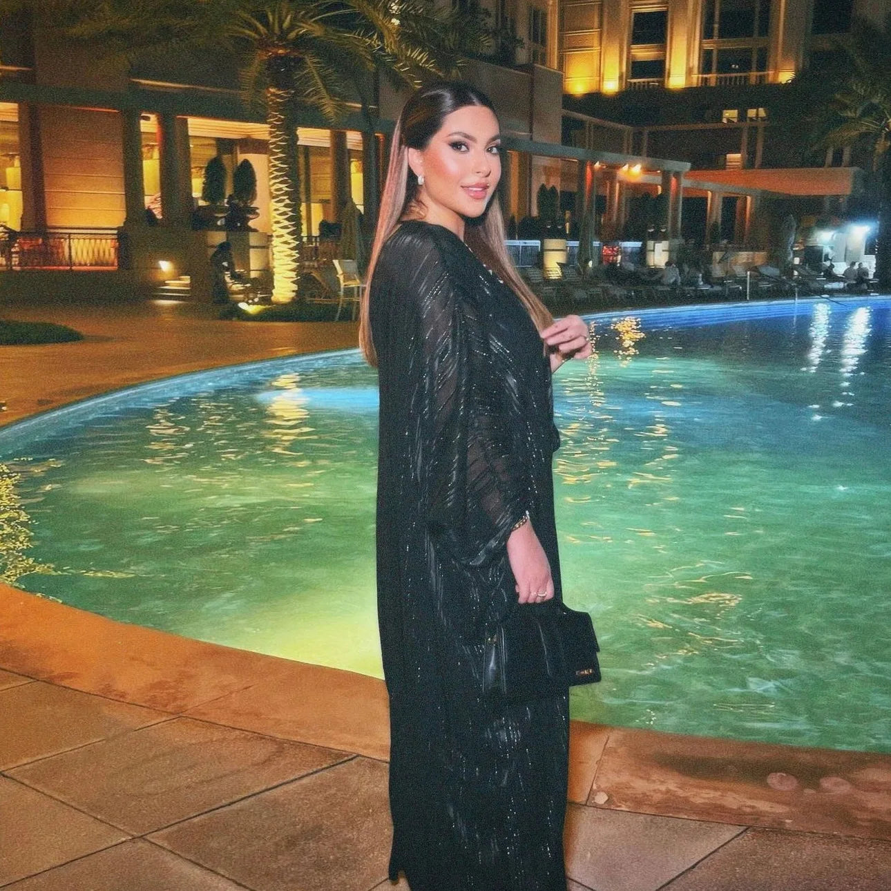 Robe Brillante pour Femmes Musulmanes, Kaftan Dubaï Luxe