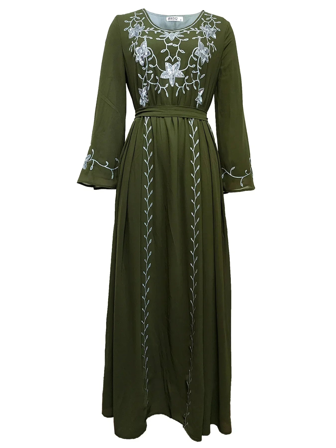 Robe longue arabé brodée pour Ramadan et soirées