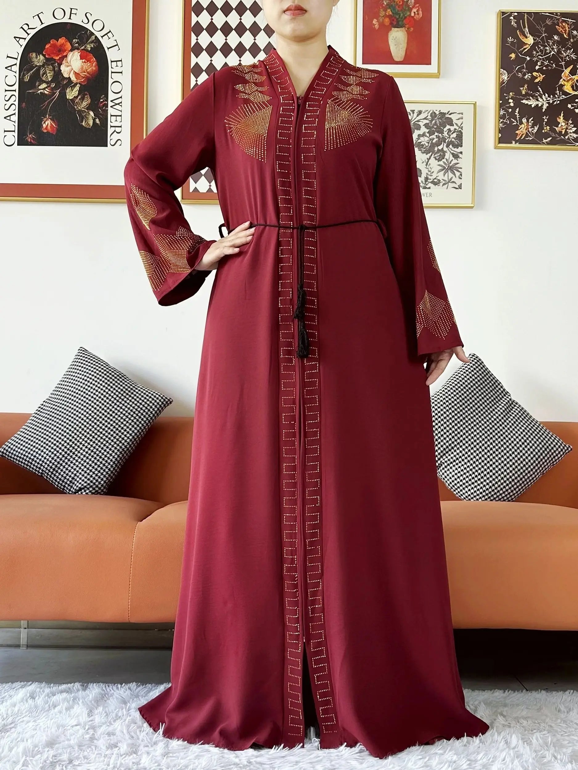 Abaya mousseline de soie : cardigan élégant, style islamique