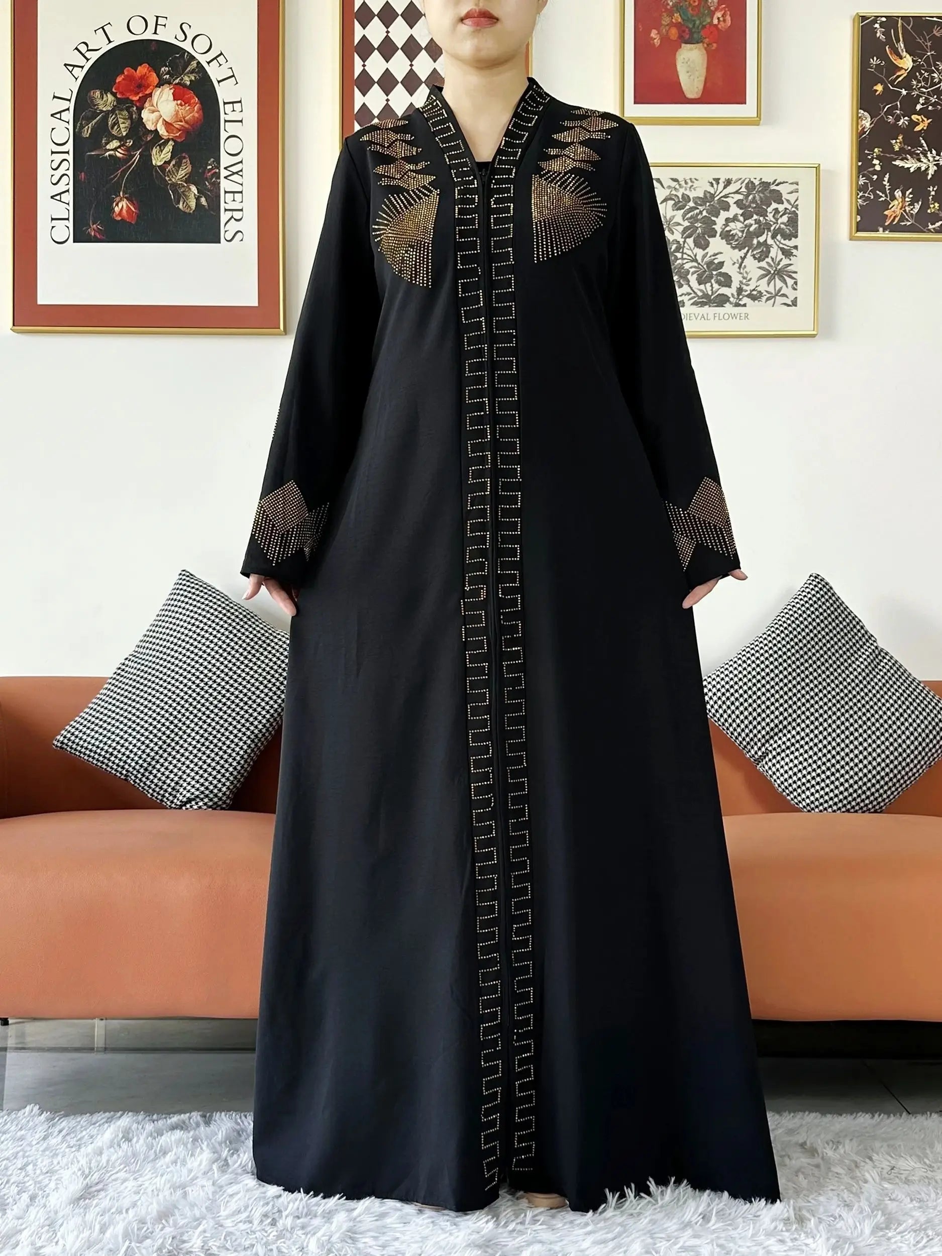 Abaya mousseline de soie : cardigan élégant, style islamique