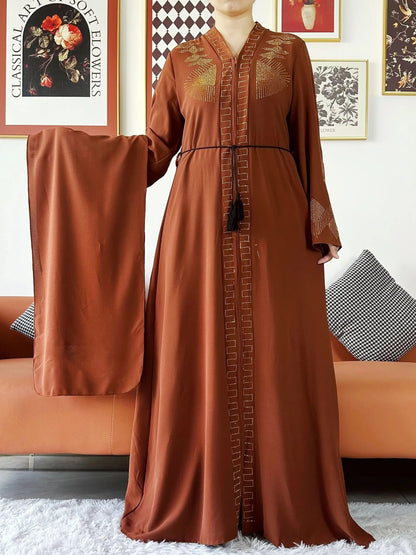 Abaya mousseline de soie : cardigan élégant, style islamique