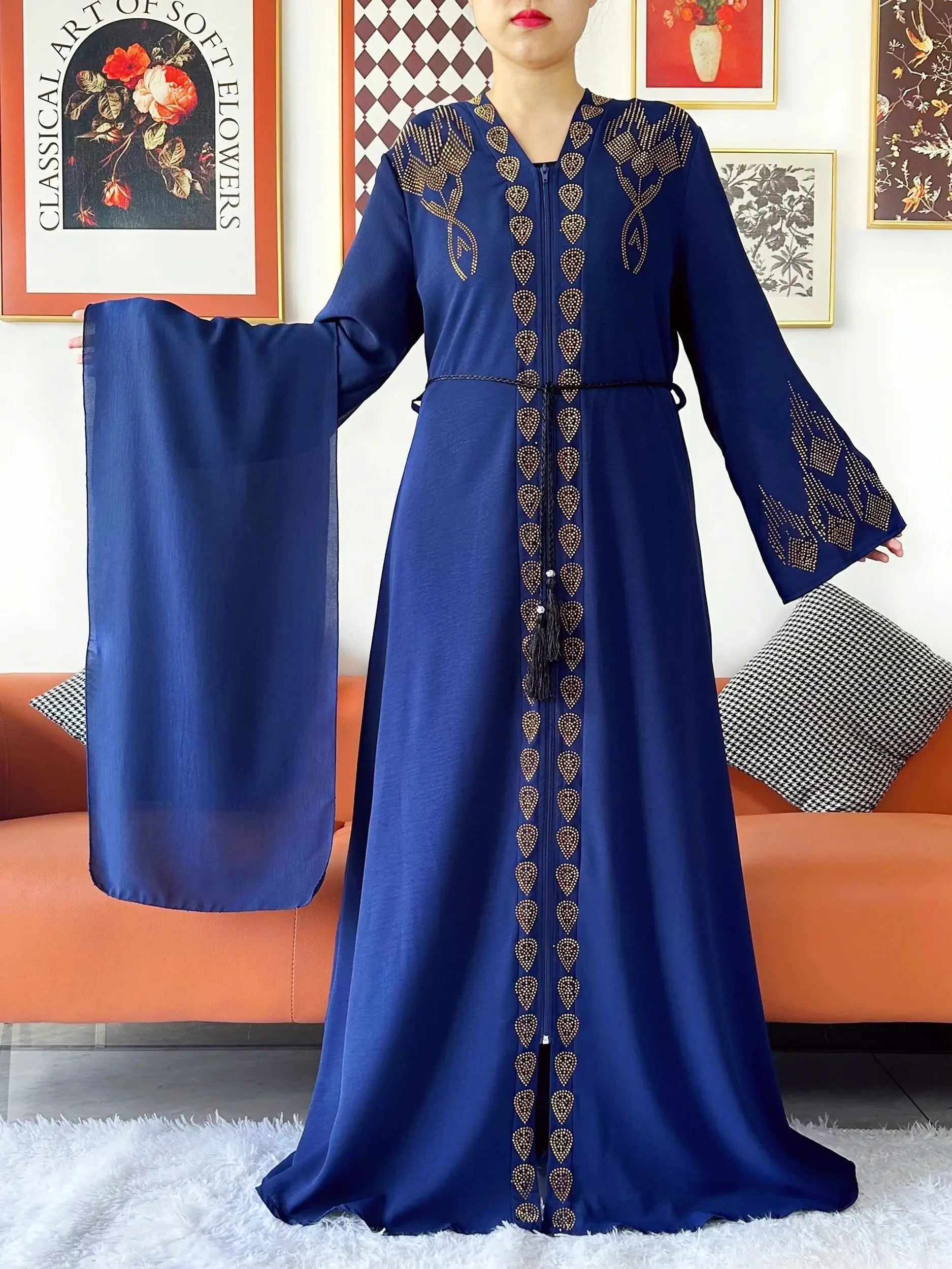 Robe en mousseline de soie pour femmes, élégante et ouverte