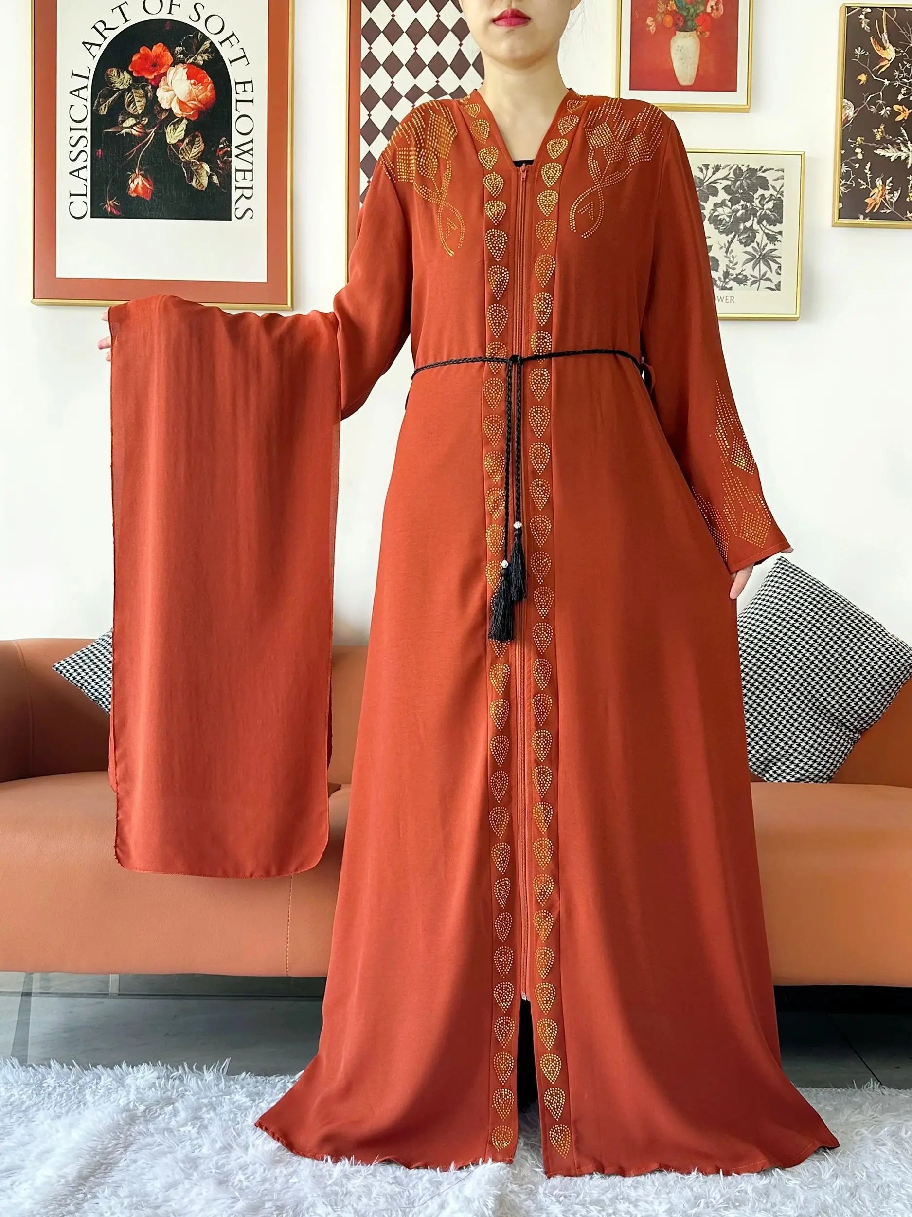Robe en mousseline de soie pour femmes, élégante et ouverte