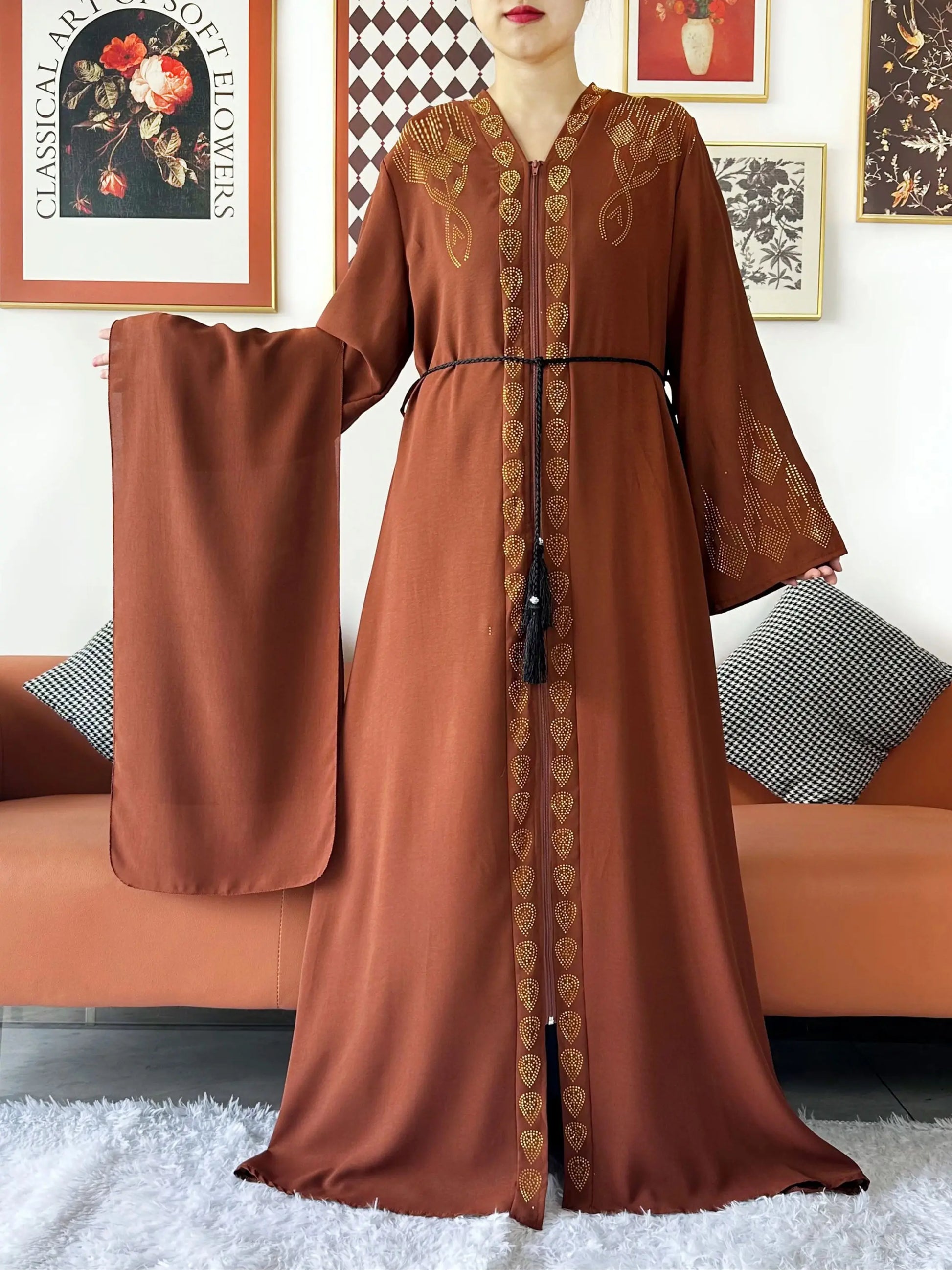 Robe en mousseline de soie pour femmes, élégante et ouverte