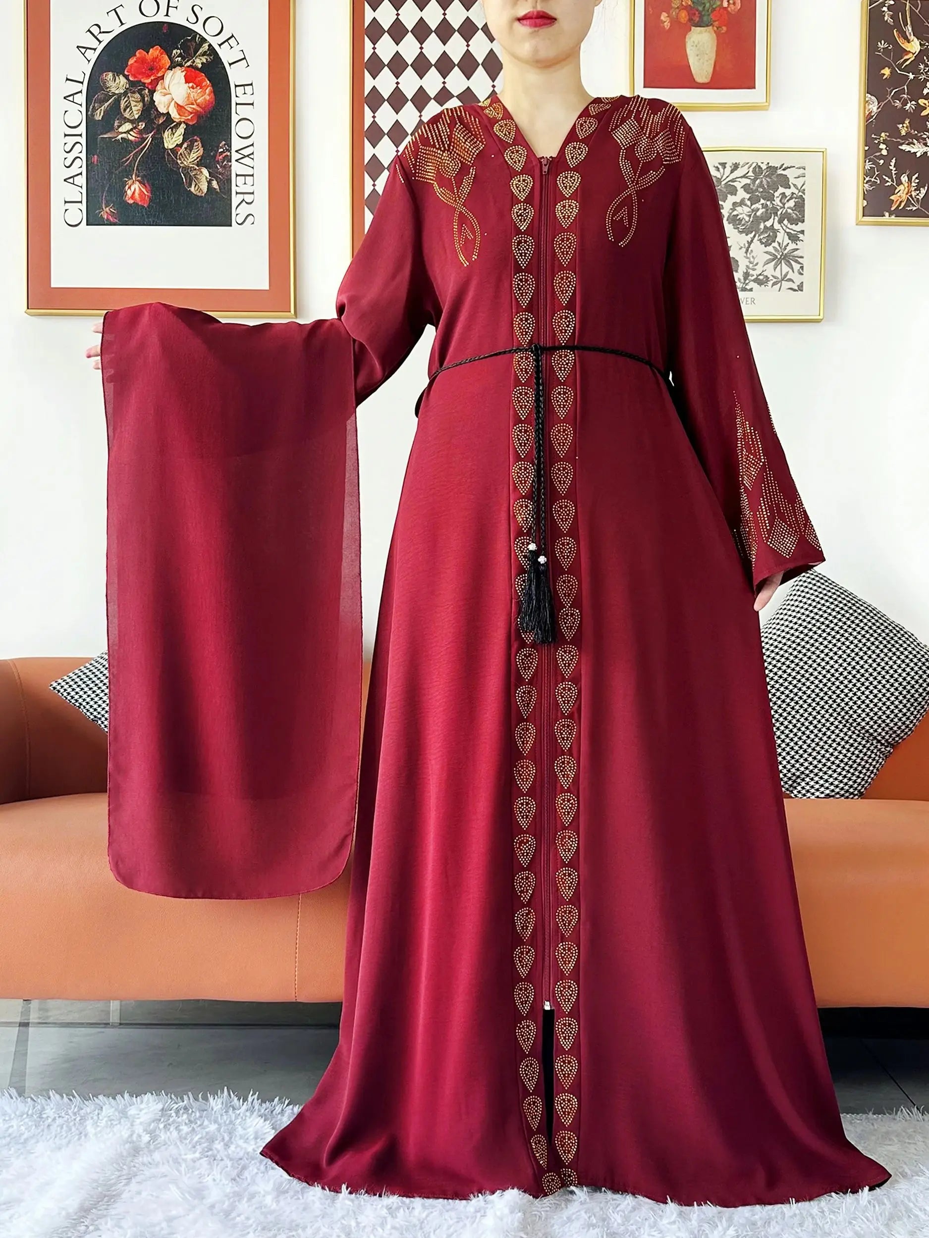 Robe en mousseline de soie pour femmes, élégante et ouverte