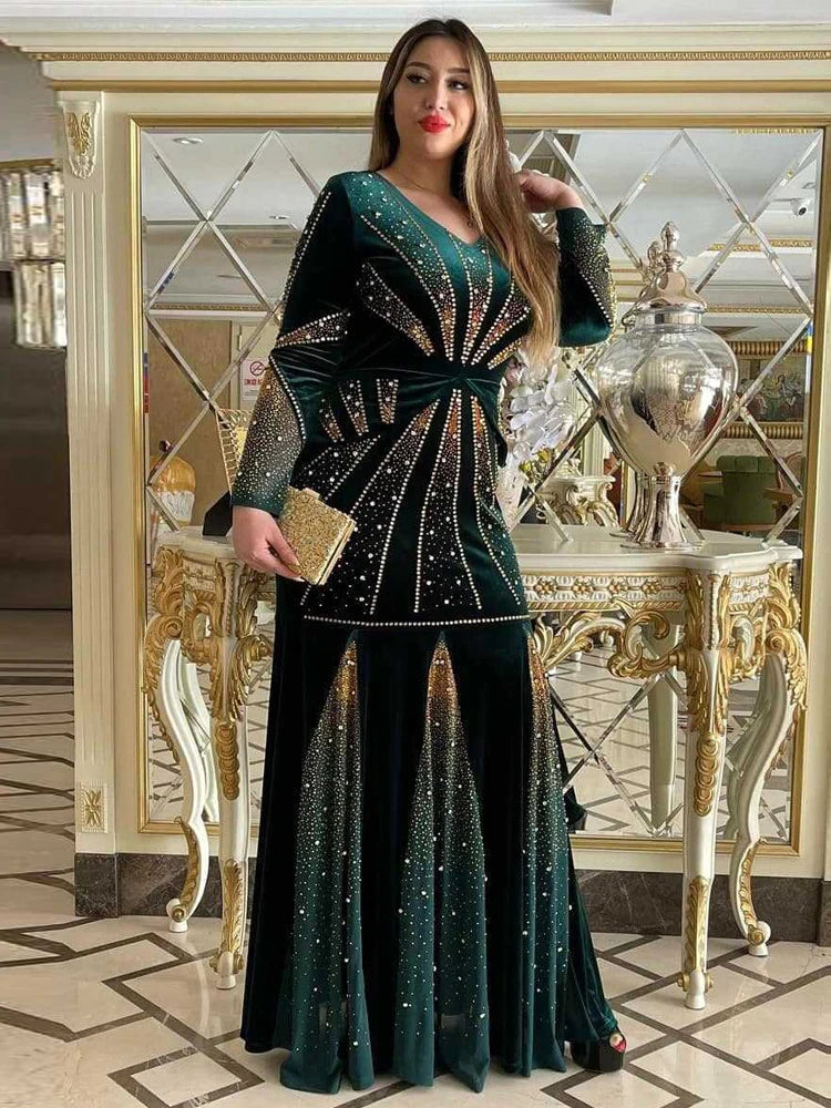 Abayas en velours pour femmes musulmanes