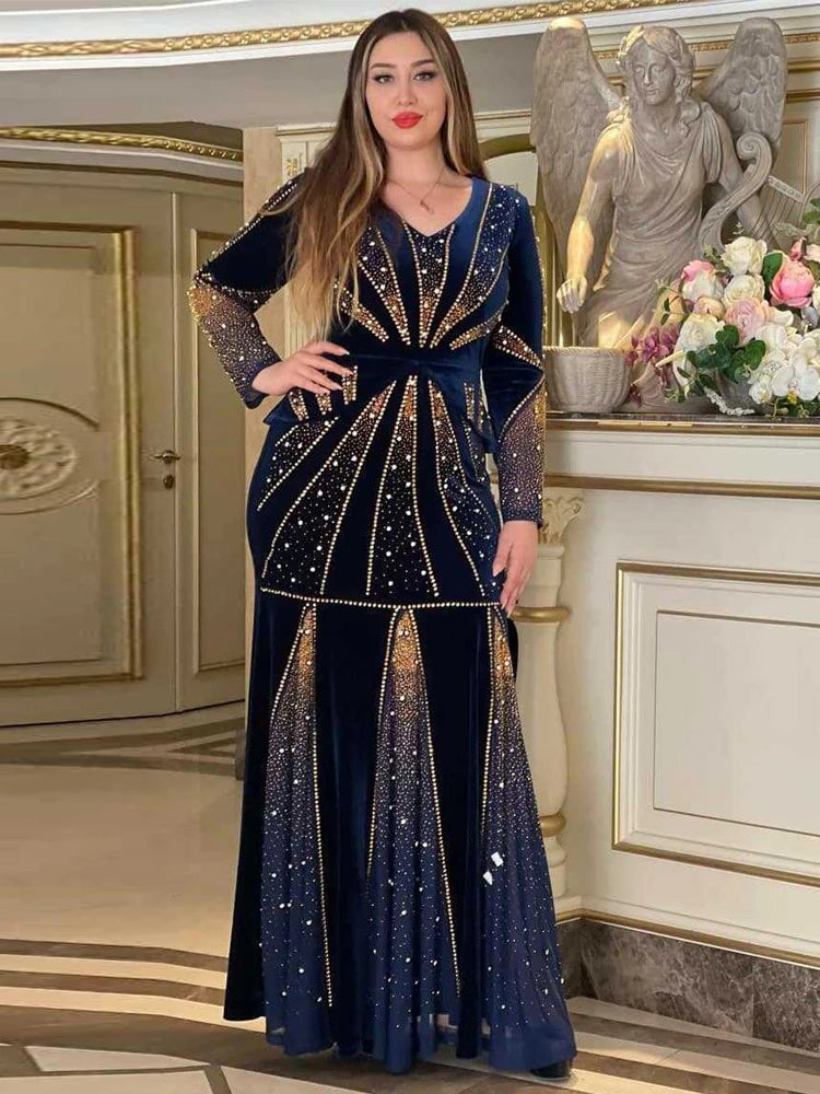 Abayas en velours pour femmes musulmanes