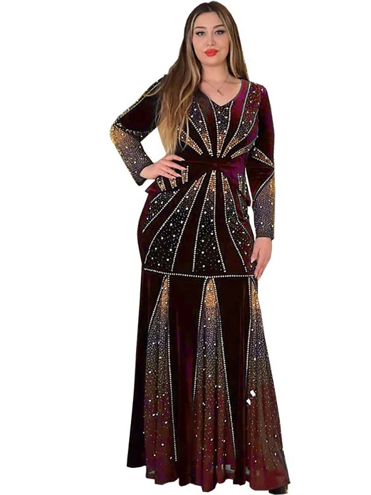 Abayas en velours pour femmes musulmanes