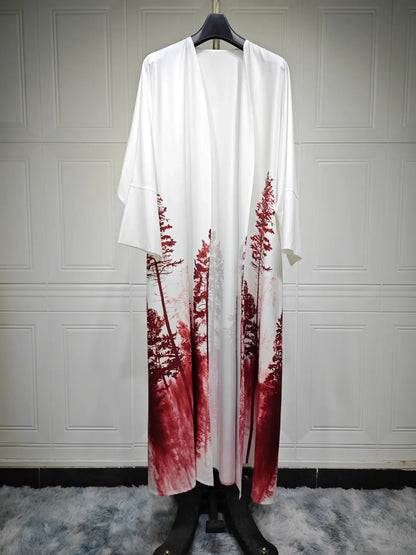 Abayas saoudiennes de luxe pour femmes de dubaï, kimono ouvert 2024
