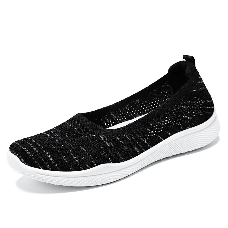Chaussures tissées confortables pour femme, automne