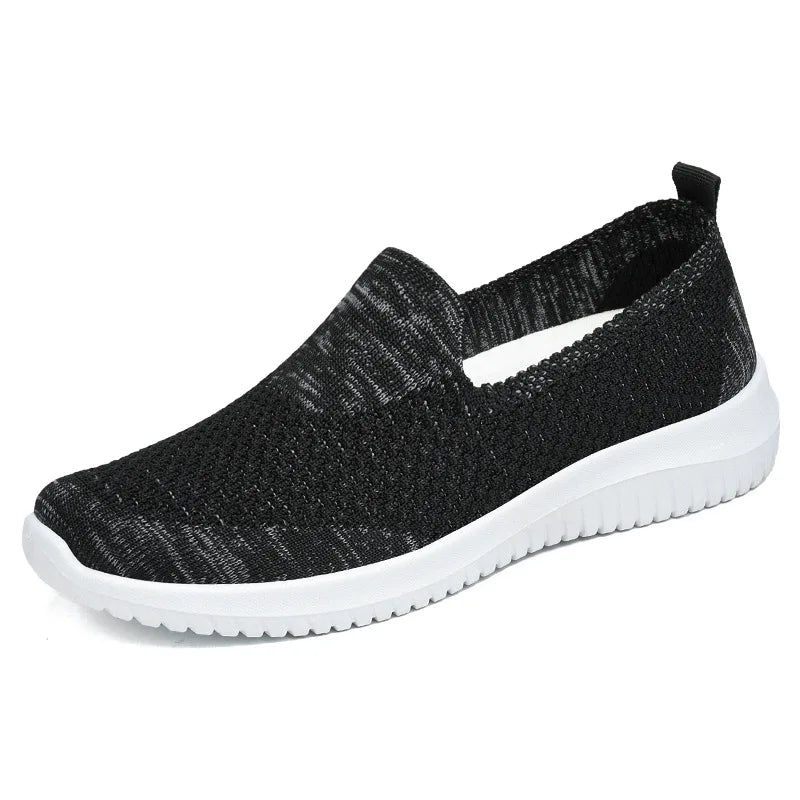 Chaussures tissées confortables pour femme, automne