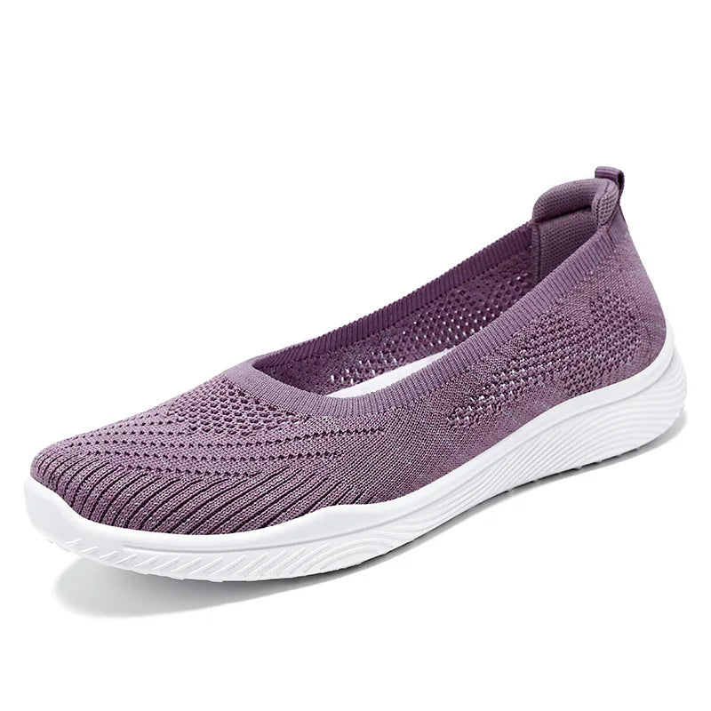 Chaussures tissées confortables pour femme, automne