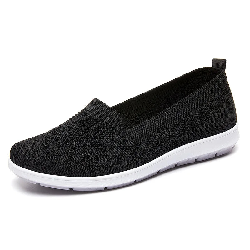 Chaussures tissées confortables pour femme, automne