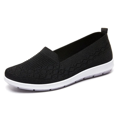Chaussures tissées confortables pour femme, automne