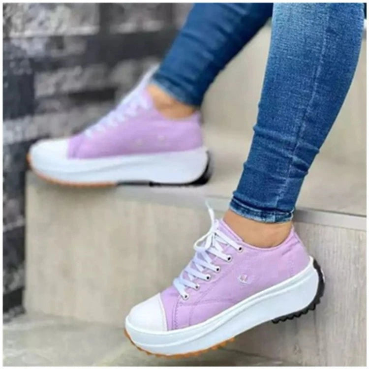 Baskets classiques à plateforme pour femmes - Chaussures de sport décontractées