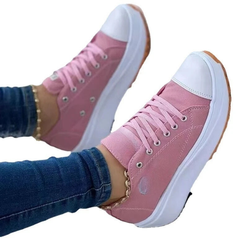 Baskets classiques à plateforme pour femmes - Chaussures de sport décontractées