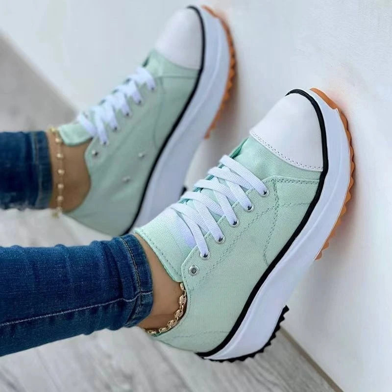 Baskets classiques à plateforme pour femmes - Chaussures de sport décontractées