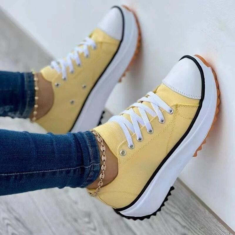 Baskets classiques à plateforme pour femmes - Chaussures de sport décontractées