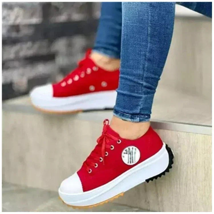 Chaussures toile femmes lacets automne confort marche marque