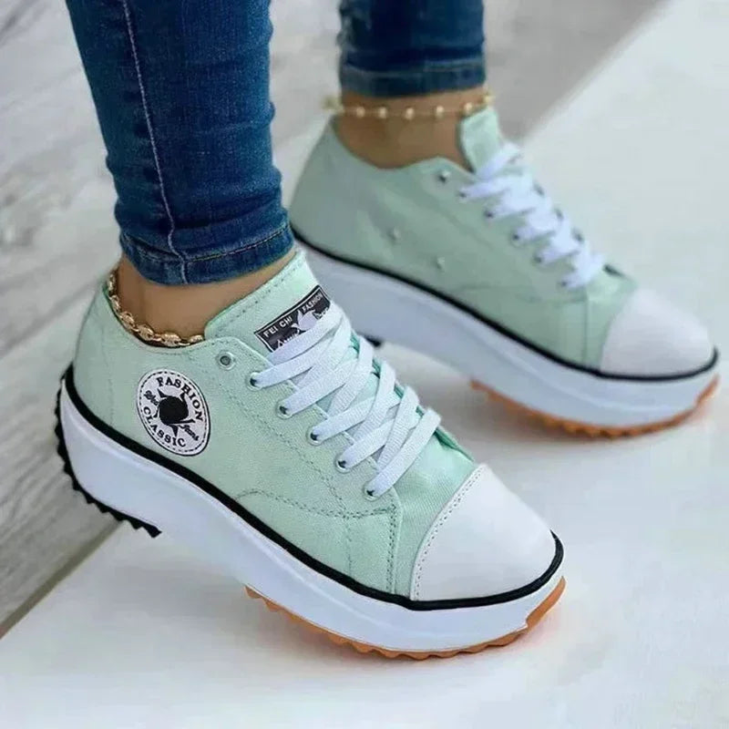 Chaussures toile femmes lacets automne confort marche marque