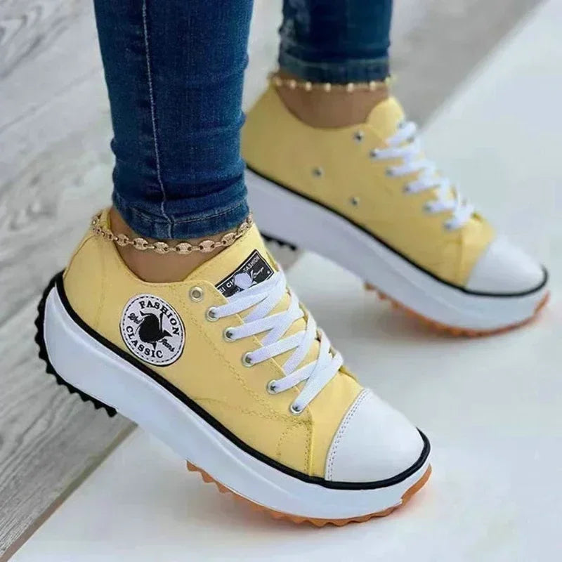 Chaussures toile femmes lacets automne confort marche marque