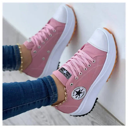 Chaussures toile femmes lacets automne confort marche marque