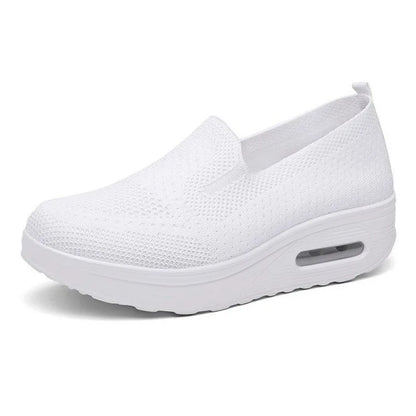Baskets de tennis respirantes pour femmes, chaussures à plateforme trendy