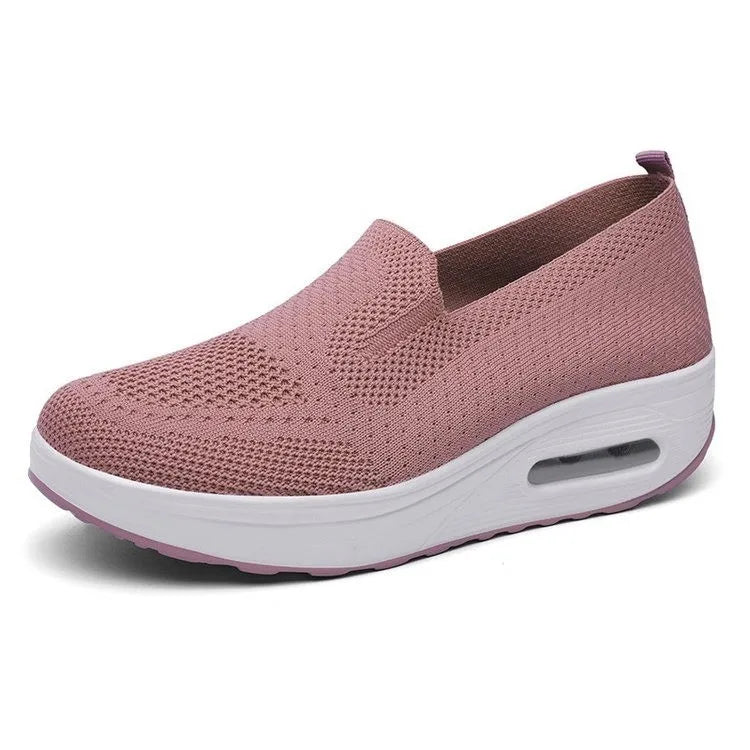 Baskets de tennis respirantes pour femmes, chaussures à plateforme trendy