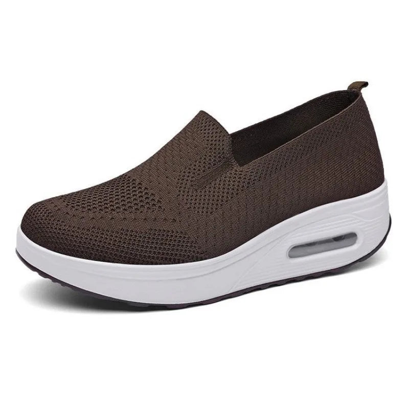 Baskets de tennis respirantes pour femmes, chaussures à plateforme trendy