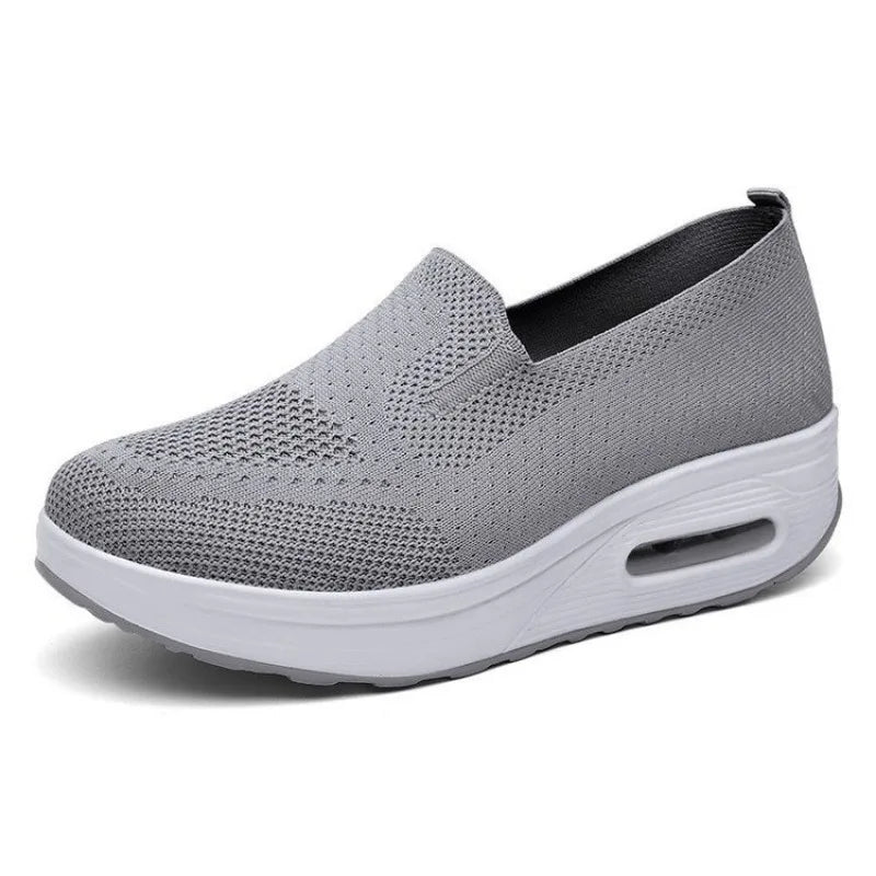 Baskets de tennis respirantes pour femmes, chaussures à plateforme trendy