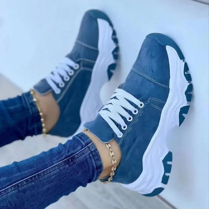Chaussures de sport casual femme 2021 - Baskets en toile confortables
