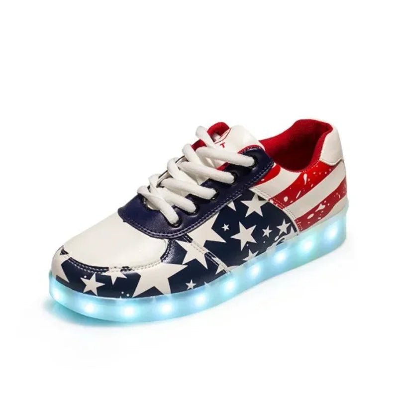 Chaussures LED tendance pour couple: baskets lumineuses rechargeables