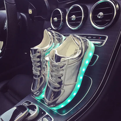 Chaussures LED tendance pour couple: baskets lumineuses rechargeables