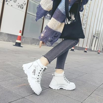 Chaussures chaudes hiver femmes 43 - Baskets montantes peluche