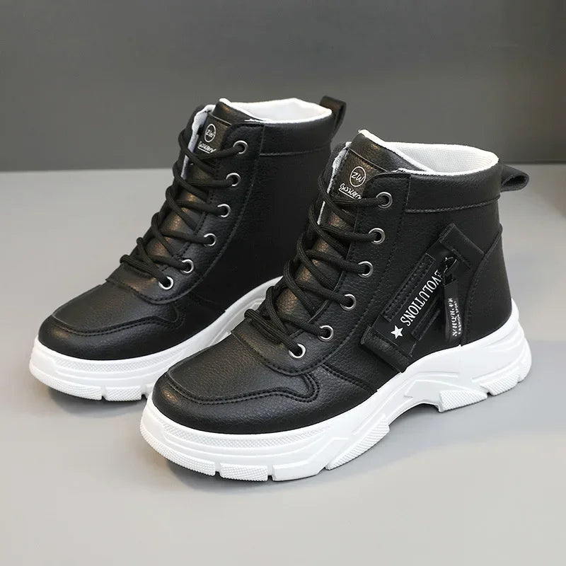 Bottes de neige d'hiver pour femmes, chaussures chaudes et confortables - Grande taille 45