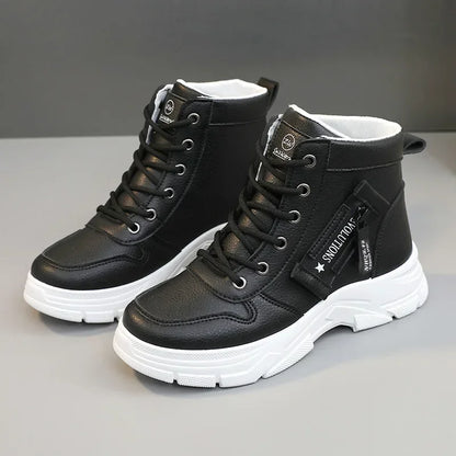Bottes de neige d'hiver pour femmes, chaussures chaudes et confortables - Grande taille 45