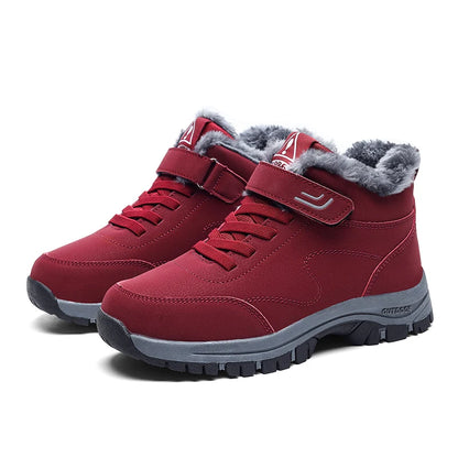 Bottes de neige imperméables pour hommes et femmes, baskets chaudes en peluche, hiver confortable