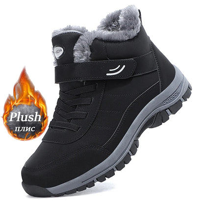 Bottes de neige imperméables pour hommes et femmes, baskets chaudes en peluche, hiver confortable