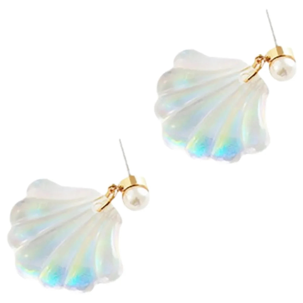 Boucles d'Oreilles Coquillage Perles Colorées Fille