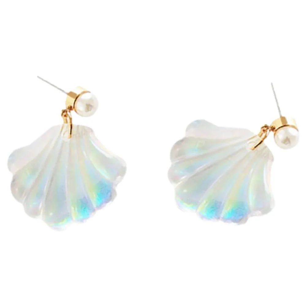 Boucles d'Oreilles Coquillage Perles Colorées Fille