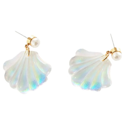 Boucles d'Oreilles Coquillage Perles Colorées Fille