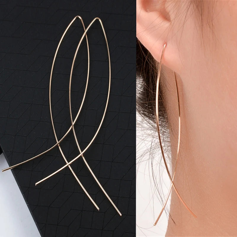 Boucles d'oreilles coquillages en métal pour femmes - Design élégant et léger