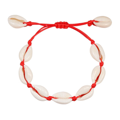 Bracelet coquillage naturel main - Bijoux cheville femme