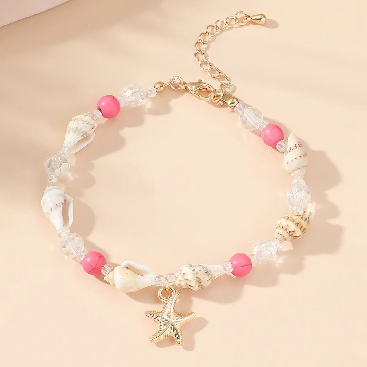 Bracelet étoile de mer, coquillage & perles pour femmes