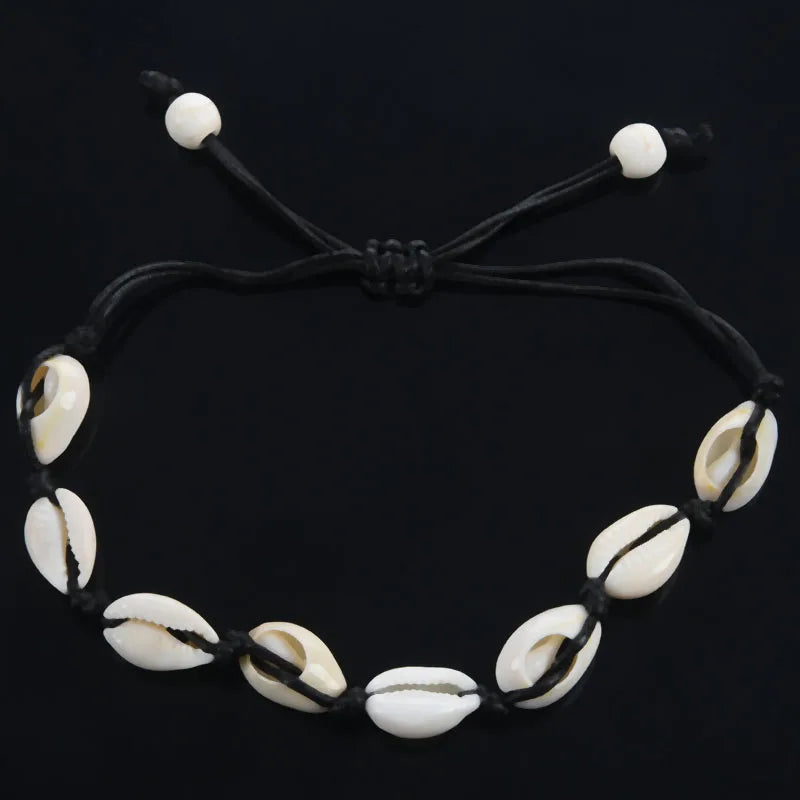 Bracelets cheville coquillage plage été pieds nus jambes accessoires Femme