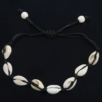 Bracelets cheville coquillage plage été pieds nus jambes accessoires Femme
