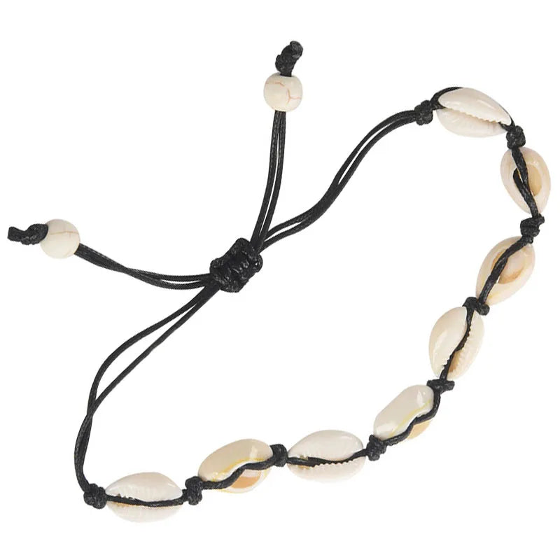 Bracelets cheville coquillage plage été pieds nus jambes accessoires Femme